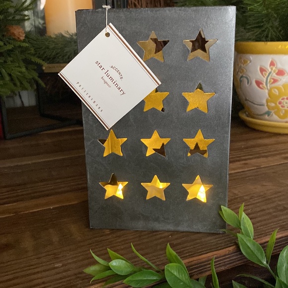 Pottery Barn Galvanized Outdoor Stars and Stripes Luminary - Picture 3 of 16